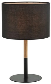 Φωτιστικό Επιτραπέζιο 20214 1xE14 Max 40W Black Matt Fabric, Wood, Metal