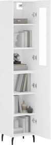 vidaXL Ντουλάπι Λευκό 34,5 x 34 x 180 εκ. από Επεξεργασμένο Ξύλο