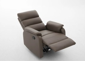 Πολυθρόνα Ανακλινόμενη ArteLibre TALITHA Καφέ PU 79x97x101cm