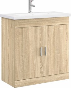 vidaXL Σετ Επίπλων Μπάνιου Sonoma Δρυς 81 x 40 x 84,5 εκ
