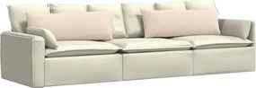 vidaXL Μαξιλάρι Καναπέ 2 pcs Μπεζ 120 x 40 cm ύφασμα