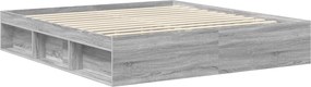 vidaXL Σκελετός Κρεβατιού Γκρι Sonoma 180 x 200 cm