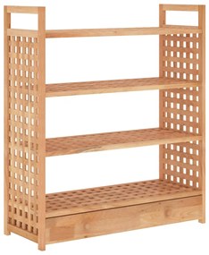 vidaXL Παπουτσοθήκη με Συρτάρι 70 x 27 x 81 εκ. Μασίφ Ξύλο Καρυδιάς