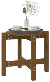 vidaXL Τραπεζάκι Σαλονιού Καφέ Μελί Ø 52,5x45 εκ. Μασίφ Ξύλο Πεύκου
