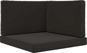 vidaXL Μαξιλάρι Καναπέ Εξωτερικού Χώρου 3 pcs Μαύρο Πολυεστέρας