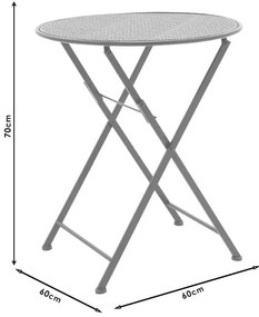 Τραπεζαρία Walen σετ 3τεμ μέταλλο μαύρο