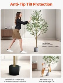 VEVOR 150cm Artificial Olive Tree Tall Fake Plant with Pot for Home Office