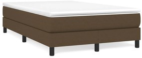 vidaXL Κρεβάτι Boxspring με Στρώμα Σκούρο Καφέ 120x200 εκ. Υφασμάτινο
