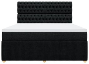 ΚΡΕΒΑΤΙ BOXSPRING ΜΕ ΣΤΡΩΜΑ ΜΑΥΡΟ 180X200 ΕΚ. ΥΦΑΣΜΑΤΙΝΟ 3294444