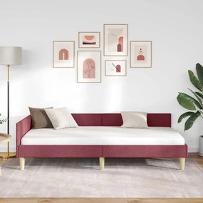 vidaXL Κρεβάτι Γωνίας Κόκκινο 80 x 200 cm ύφασμα