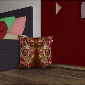 Stewehome Διακοσμητική μαξιλαροθήκη με 3d ψηφιακή εκτύπωση θεματική για Πρωτοχρονιά Λευκό
