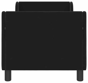 vidaXL Κρεβατική βάση για παιδιά με προσκέφαλο Μαύρο 70 x 140 cm