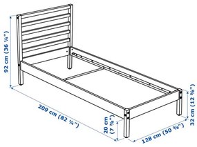 TARVA σκελετός κρεβατιού, 120x200 cm 495.539.33