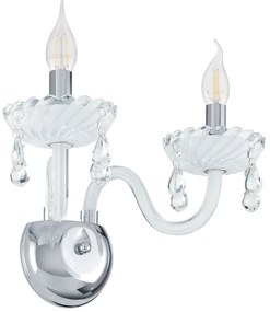 Φωτιστικό Τοίχου Carpento 39116 White Eglo Metal, Glass