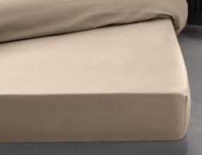 Σεντόνι Percaline  Douceur d'intérieur - Λάστιχο - 160x200cm - Μπεζ