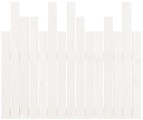 vidaXL Κεφαλάρι Τοίχου Λευκό 95,5x3x80 εκ. από Μασίφ Ξύλο Πεύκου