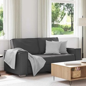 vidaXL Καναπές Loveseat 180 εκ με μαξιλάρι Γκρι Τεχνητό δέρμα