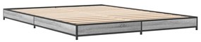 vidaXL Πλαίσιο Κρεβατιού Γκρι Sonoma 120x200 εκ. Επεξ. Ξύλο &amp; Μέταλλο