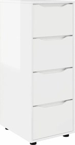 vidaXL Ντουλάπι αποθήκευσης Υψηλής γυαλάδας λευκό 40 x 48 x 105 εκ