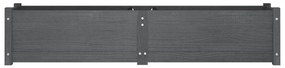 vidaXL Ζαρντινιέρες Υπερυψωμ. 2 τεμ. Γκρι 150x31x31εκ. από Μασίφ Πεύκο
