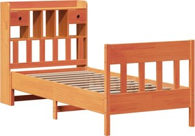 vidaXL Σκελετός Κρεβ. Χωρίς Στρώμα Καφέ Κεριού 75x190 εκ Μασίφ Πεύκο