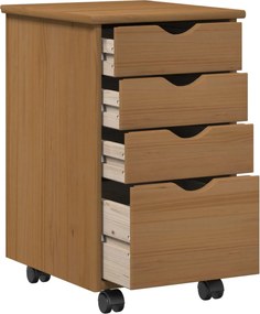 vidaXL Κινητό Ντουλάπι MOSS Μέλι Καφέ 34 x 39 x 56 εκ Στερεό πεύκο