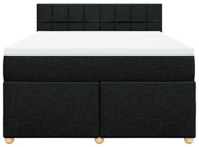 ΚΡΕΒΑΤΙ BOXSPRING ΜΕ ΣΤΡΩΜΑ ΜΑΥΡΟ 140X200 ΕΚ. ΥΦΑΣΜΑΤΙΝΟ 3286705