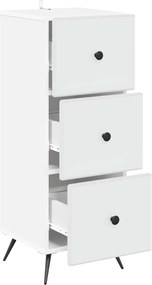 vidaXL Ντουλάπι με Συρτάρια Λευκό 33 x 34,5 x 90 εκ Επεξεργασμένο Ξύλο