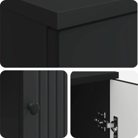 vidaXL Γραφείο Μαύρο 142,5 x 50 x 75 εκ. Επεξεργασμένο Ξύλο