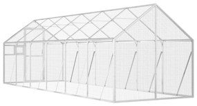 vidaXL Κλουβί Ασημένιο 1,79 x 6 x 1,85 μ. από Αλουμίνιο