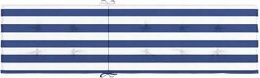 vidaXL Μαξιλάρι Ξαπλώστρας Μπλε &amp; Λευκό Ριγέ από Ύφασμα Oxford
