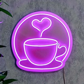 Διακοσμητικό Φωτιστικό Τοίχου Coffee Cup 395NGR2510 30,5x30cm Led 36W Pink Wallity