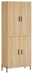 vidaXL Ντουλάπι Sonoma δρυς 69,5 x 34 x 180 εκ. από Επεξεργασμένο Ξύλο