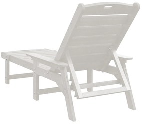vidaXL Καναπές Ήλιου Λευκός 53x162x98.5 εκ. HDPE