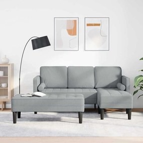 vidaXL Σετ Καναπέ 2 pcs Ανοιχτό γκρι 173 x 131 x 67 εκ ύφασμα