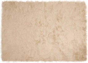 vidaXL Χαλί από τεχνητό πρόβειο δέρμα TAFALLA Μπεζ 140 x 200 cm