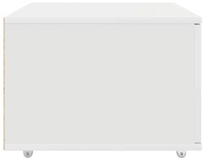 vidaXL Ντουλάπι με Συρτάρια Λευκό 55 x 45 x 33.5 εκ Επεξεργασμένο ξύλο