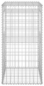 vidaXL Συρματοκιβώτια Στύλοι 2 τεμ. 50 x 50 x 100 εκ. Σιδερένιοι
