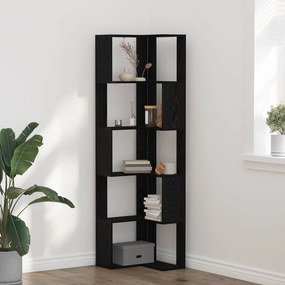 vidaXL Βιβλιοθήκη 5 επίπεδα 50 x 50 x 179 εκ Μαύρη Οξυά
