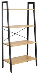 Βιβλιοθήκη - Ραφιέρα Με 4 Ράφια Fonzy 0016-124-025 64x34x130cm Sonoma-Black