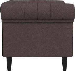 vidaXL Πολυθρόνα Chesterfield Σκούρο Καφέ Υφασμάτινη