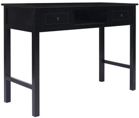 vidaXL Γραφείο Μαύρο 108 x 45 x 76 εκ. από Μασίφ Ξύλο Παυλώνιας
