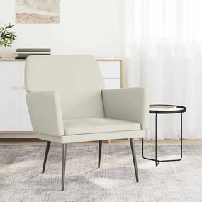 vidaXL Πολυθρόνα Κρεμ 62 x 79x 79 εκ. Βελούδινη