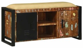 vidaXL Ντουλάπα Πολύχρωμο 100 x 35 x 50 εκ Μασίφ ανακυκλωμένο ξύλο
