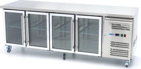 Counter Fridge - 223cm - 4 Glass Doors