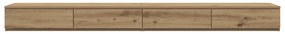 vidaXL Συρτάρια Κρεβατιού από τεχνητό δρυ, 180x36,5x16,5 εκ, επεξεργασμένο ξύλο