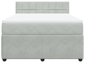 ΚΡΕΒΑΤΙ BOXSPRING ΜΕ ΣΤΡΩΜΑ ΑΝΟΙΧΤΟ ΓΚΡΙ 140X200 ΕΚ. ΒΕΛΟΥΔΙΝΟ 3287758