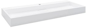 vidaXL Νιπτήρας Λευκός 120x46x11 εκ. Συνθετικός από Τεχνητό Μάρμαρο