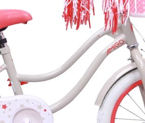 Superstar 16 Inch 22 cm Girls Coaster Brake Cream