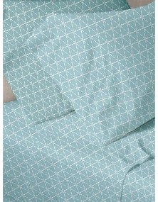 Σετ Σεντόνια Menta Εμπριμέ 940 Aqua Διπλό (200x250)